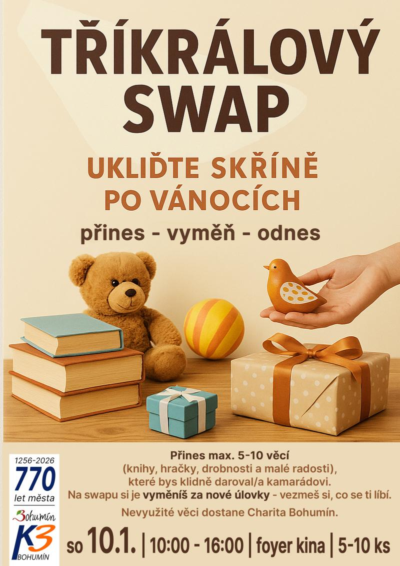 Tříkrálová SWAP ve foyer kina