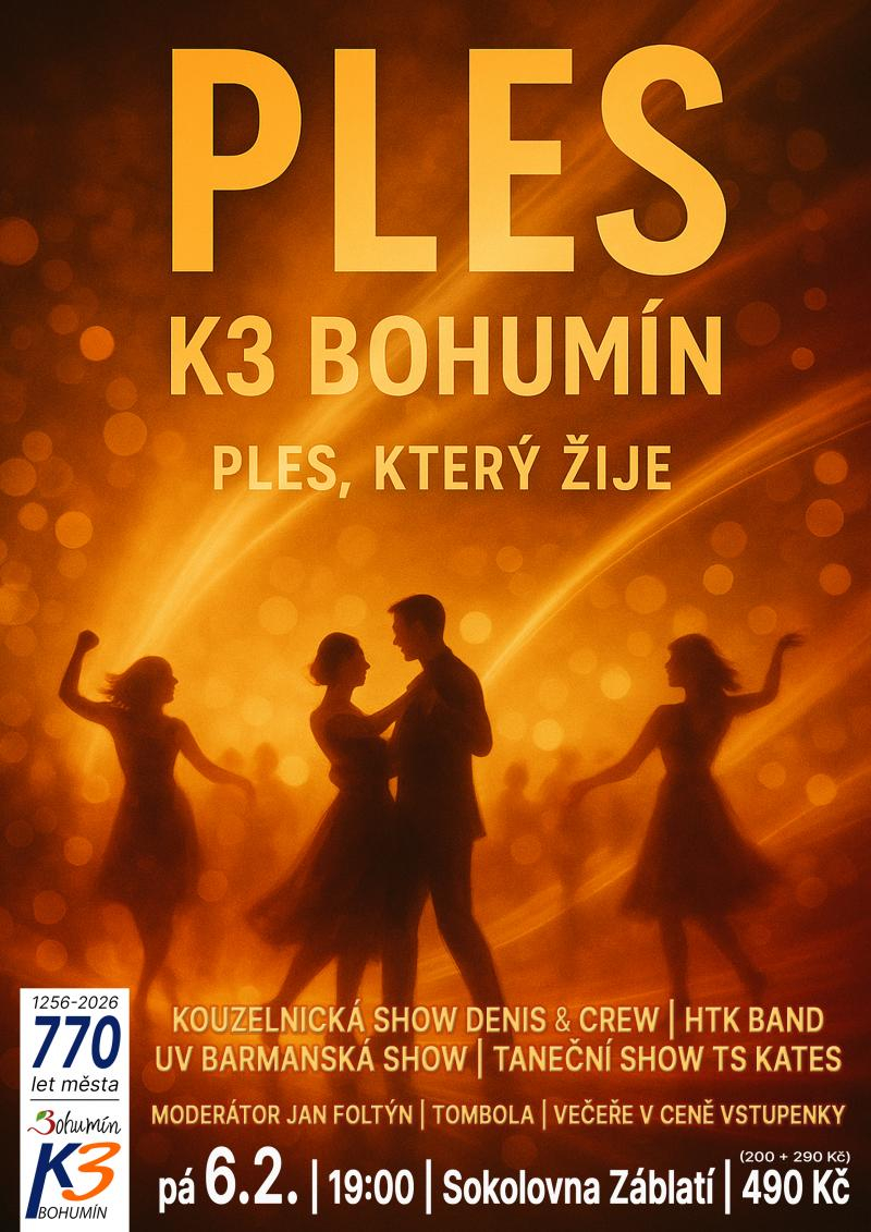 Ples K3 Bohumín v Sokolovně v Záblatí