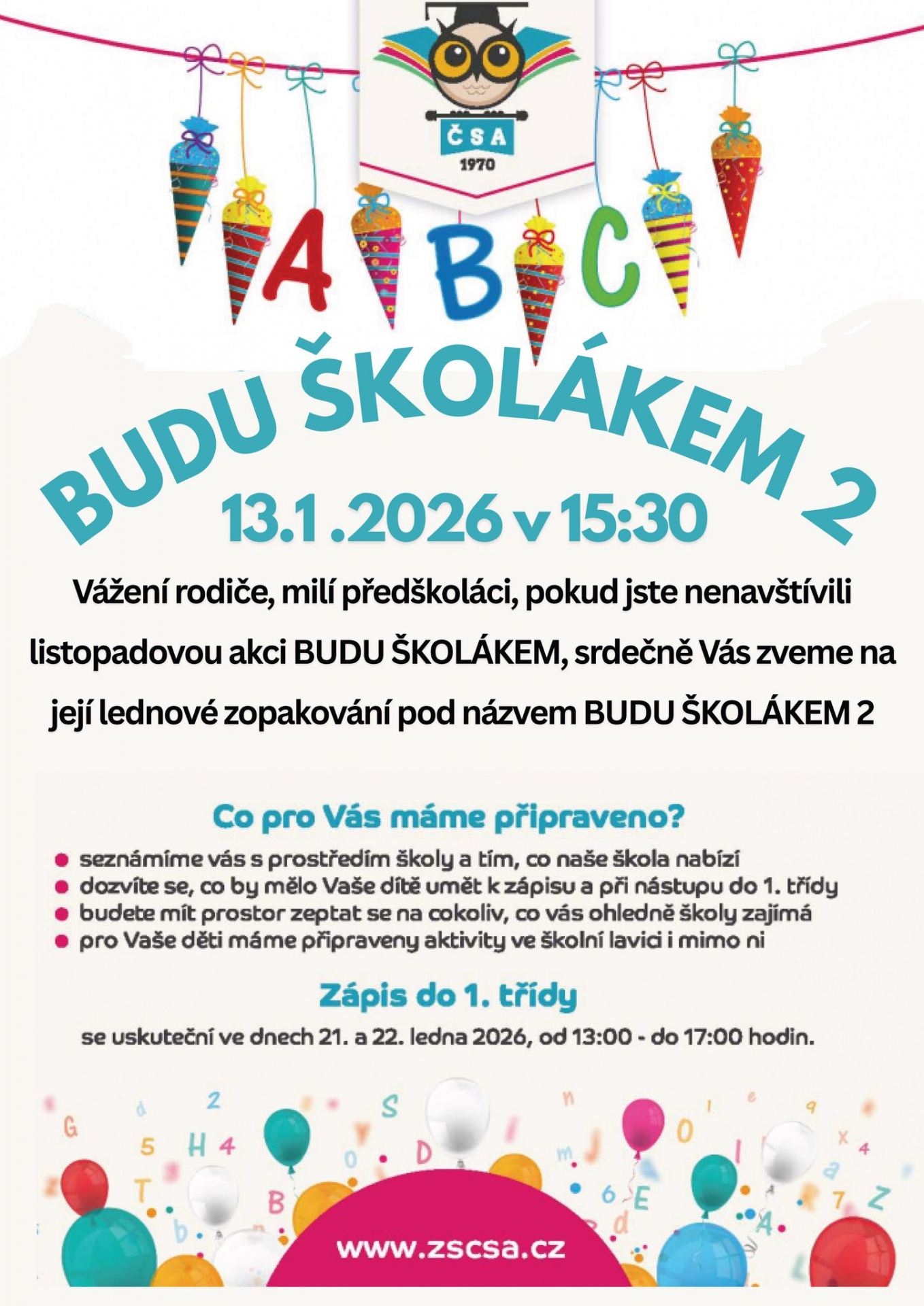 ZŠ ČSA láká znovu budoucí školáky