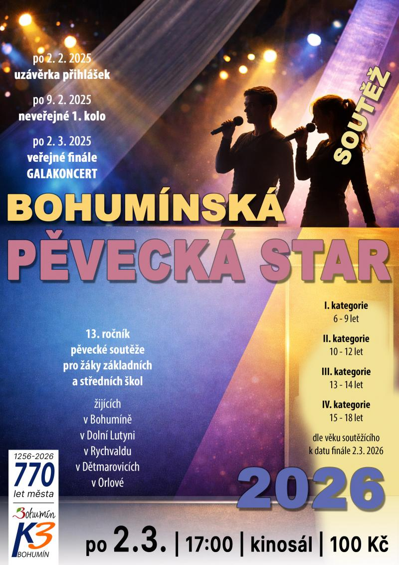 Bohumínská pěvecká star 2026