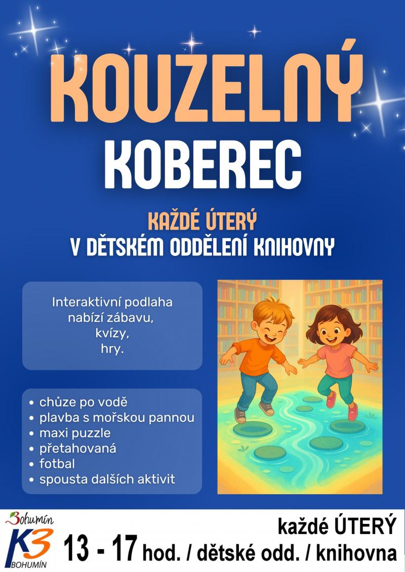 Úterkový kouzelný koberec pro děti