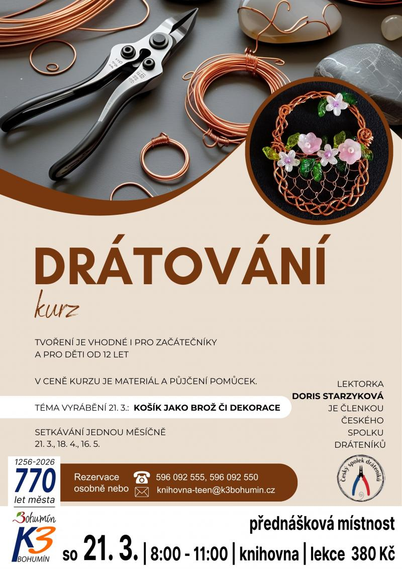 Workshop: Drátování - Košík jako brož...