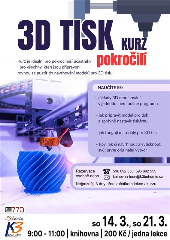 Workshop: Kurz 3D tisku - pokročilí