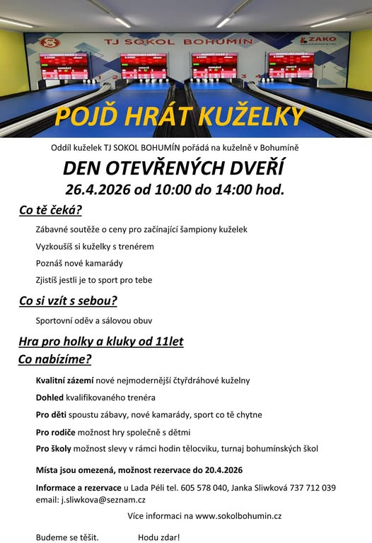 Den otevřených dveří na kuželkách